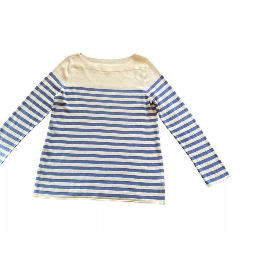 GAP Designed & Crafted Lightweight Wool Blend Pullover Sweater Striped Med NWT